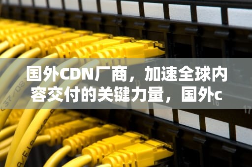 国外CDN厂商，加速全球内容交付的关键力量，国外cdn厂商