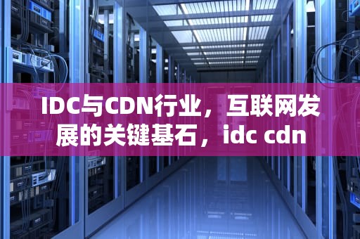 IDC与CDN行业，互联网发展的关键基石，idc cdn