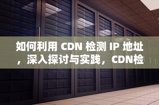 如何利用 CDN 检测 IP 地址，深入探讨与实践，CDN检测工具