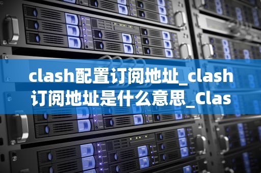 clash配置订阅地址_clash订阅地址是什么意思_Clash配置订阅地址的全面指南
