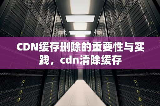 CDN缓存删除的重要性与实践，cdn清除缓存