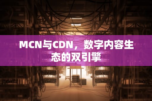MCN与CDN，数字内容生态的双引擎
