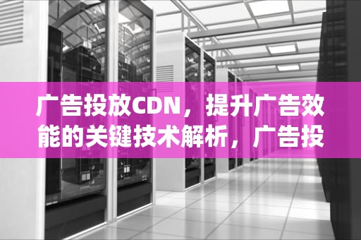 广告投放CDN，提升广告效能的关键技术解析，广告投放cdp