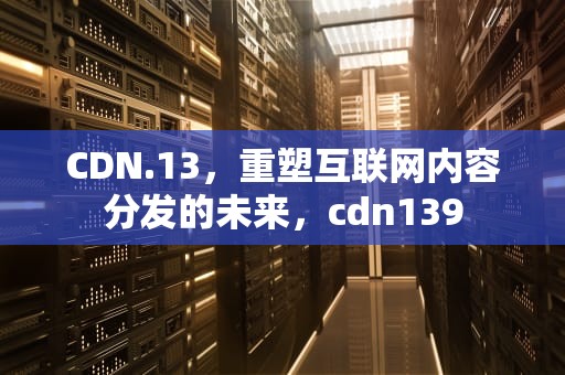 CDN.13，重塑互联网内容分发的未来，cdn139