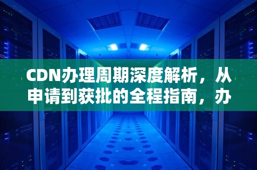 CDN办理周期深度解析，从申请到获批的全程指南，办理cdn 条件