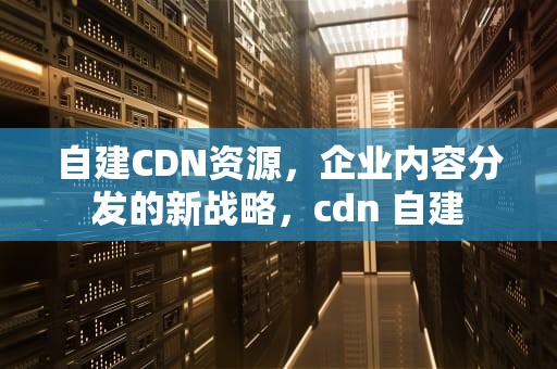 自建CDN资源，企业内容分发的新战略，cdn 自建