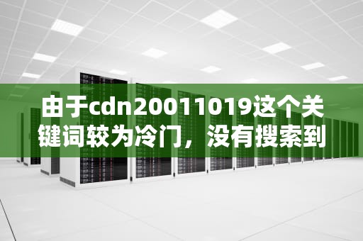 由于cdn20011019这个关键词较为冷门，没有搜索到具体信息。根据你提供的关键词，我尝试为你生成以下内容