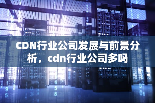 CDN行业公司发展与前景分析，cdn行业公司多吗