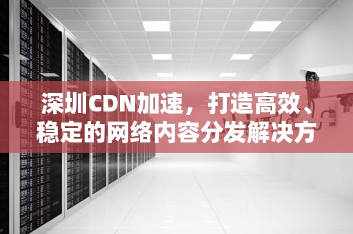 深圳CDN加速，打造高效、稳定的网络内容分发解决方案，深圳cdn加速公司