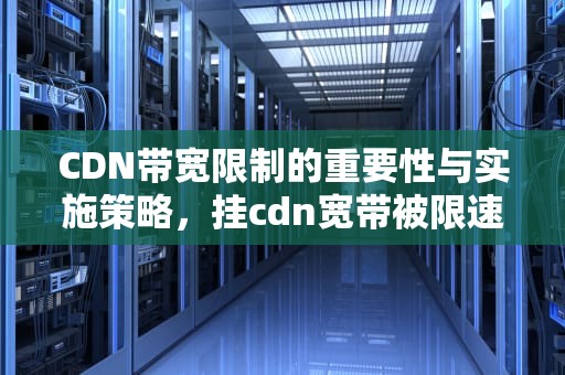 CDN带宽限制的重要性与实施策略，挂cdn宽带被限速