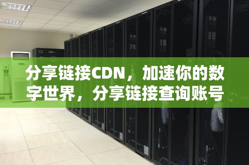分享链接CDN，加速你的数字世界，分享链接查询账号