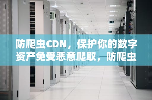 防爬虫CDN，保护你的数字资产免受恶意爬取，防爬虫的多种常见使用策略