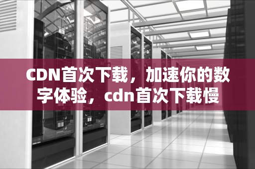CDN首次下载，加速你的数字体验，cdn首次下载慢