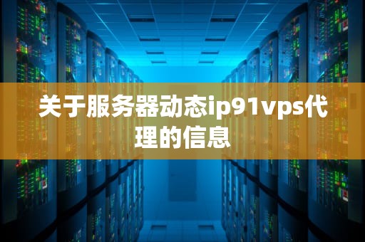 关于服务器动态ip91vps代理的信息