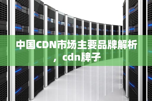 中国CDN市场主要品牌解析，cdn牌子
