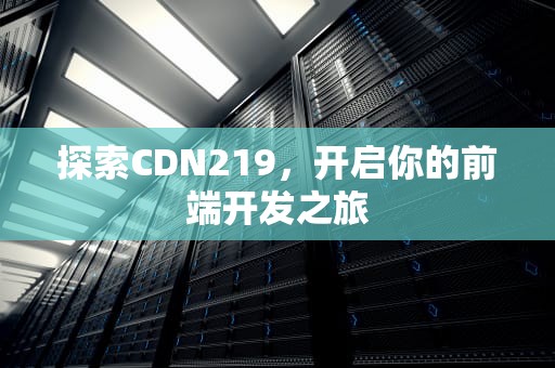 探索CDN219，开启你的前端开发之旅