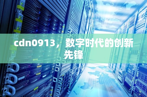 cdn0913，数字时代的创新先锋