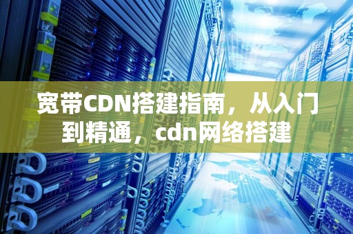 宽带CDN搭建指南，从入门到精通，cdn网络搭建