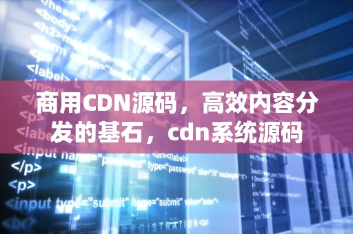 商用CDN源码，高效内容分发的基石，cdn系统源码