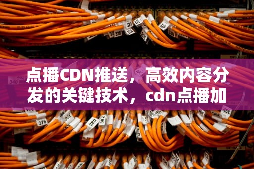 点播CDN推送，高效内容分发的关键技术，cdn点播加速