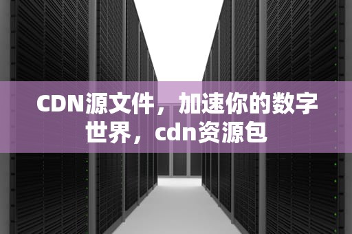 CDN源文件，加速你的数字世界，cdn资源包