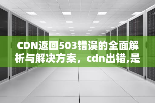 CDN返回503错误的全面解析与解决方案，cdn出错,是什么意思