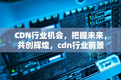 CDN行业机会，把握未来，共创辉煌，cdn行业前景