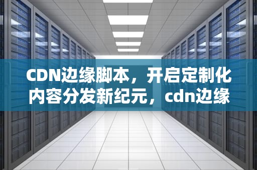CDN边缘脚本，开启定制化内容分发新纪元，cdn边缘waf