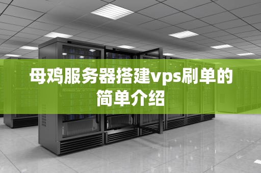 母鸡服务器搭建vps刷单的简单介绍