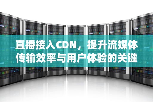 直播接入CDN，提升流媒体传输效率与用户体验的关键步骤，直播 接入rtsp
