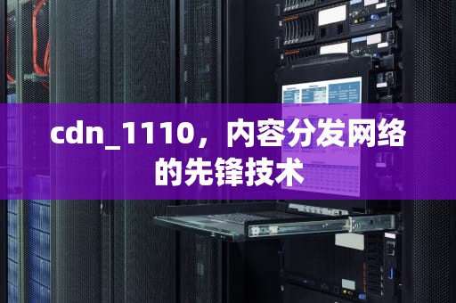 cdn_1110，内容分发网络的先锋技术