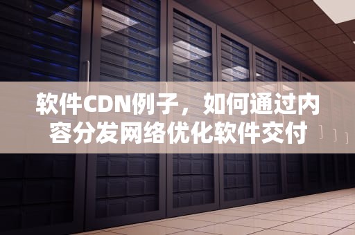 软件CDN例子，如何通过内容分发网络优化软件交付