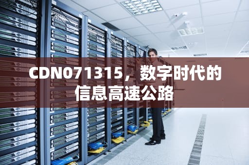 CDN071315，数字时代的信息高速公路