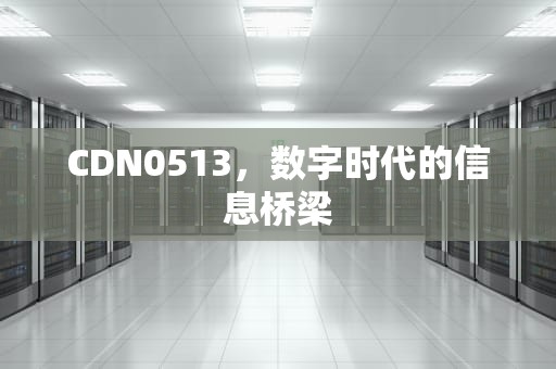 CDN0513，数字时代的信息桥梁