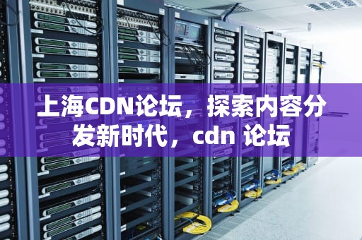 上海CDN论坛，探索内容分发新时代，cdn 论坛