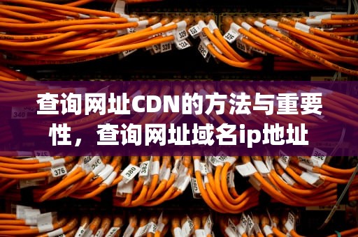 查询网址CDN的方法与重要性，查询网址域名ip地址