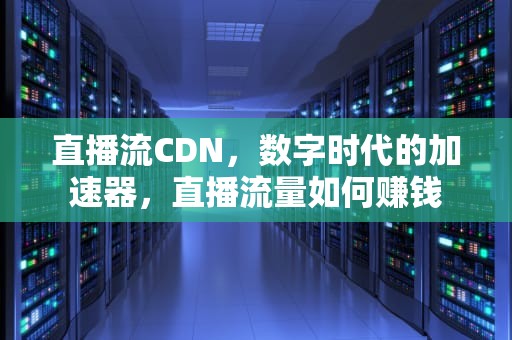 直播流CDN，数字时代的加速器，直播流量如何赚钱