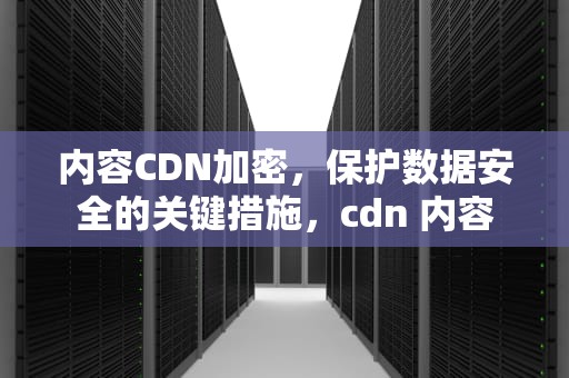 内容CDN加密，保护数据安全的关键措施，cdn 内容