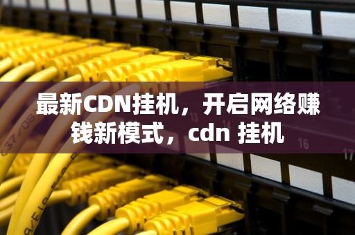 最新CDN挂机，开启网络赚钱新模式，cdn 挂机