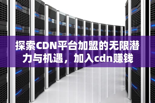 探索CDN平台加盟的无限潜力与机遇，加入cdn赚钱