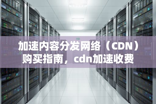 加速内容分发网络（CDN）购买指南，cdn加速收费