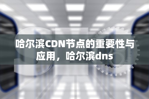 哈尔滨CDN节点的重要性与应用，哈尔滨dns
