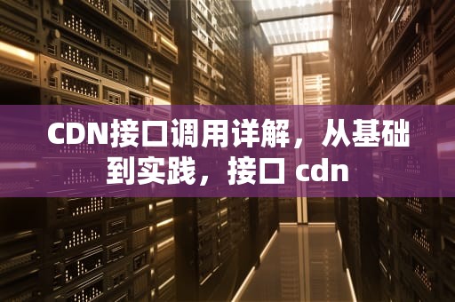 CDN接口调用详解，从基础到实践，接口 cdn