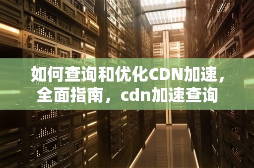 如何查询和优化CDN加速，全面指南，cdn加速查询