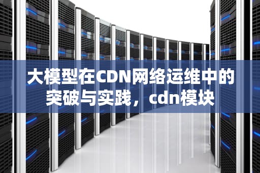 大模型在CDN网络运维中的突破与实践，cdn模块