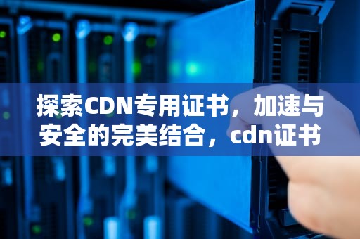 探索CDN专用证书，加速与安全的完美结合，cdn证书是什么