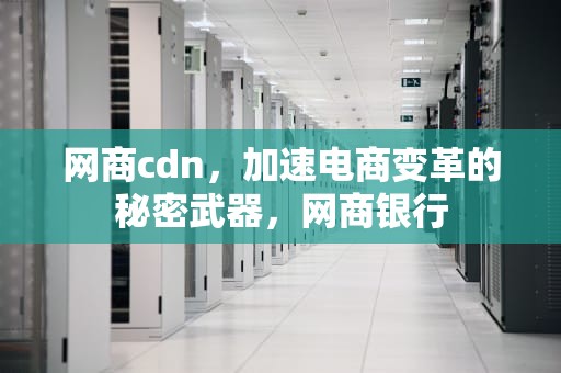 网商cdn，加速电商变革的秘密武器，网商银行