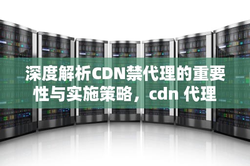 深度解析CDN禁代理的重要性与实施策略，cdn 代理