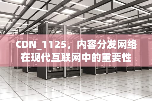 CDN_1125，内容分发网络在现代互联网中的重要性