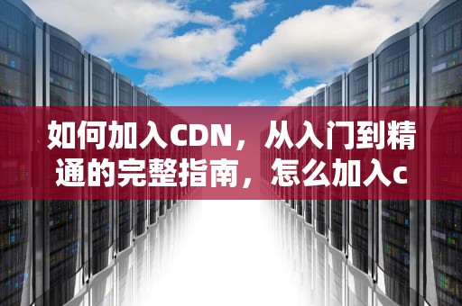 如何加入CDN，从入门到精通的完整指南，怎么加入cdn赚钱
